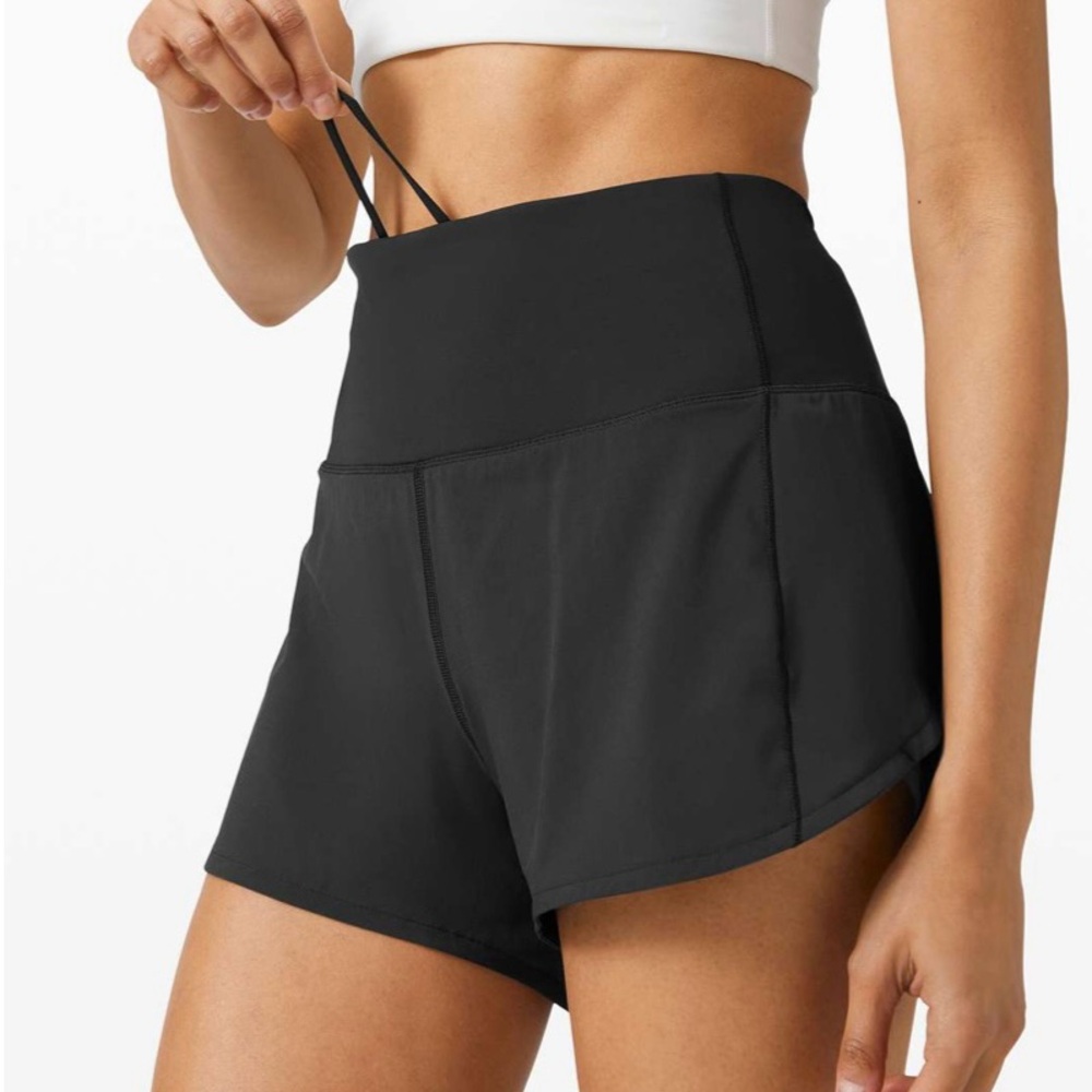 lululemon athletica Black High-Waist Athletic Shorts